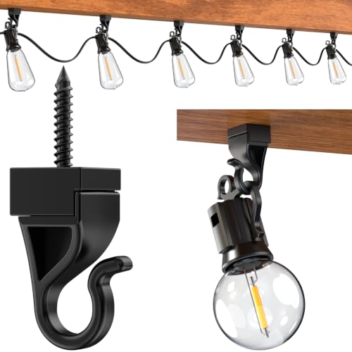GEZIDEA 30 Pack Ceiling Light Hooks for Indoor Outdoor String Lights