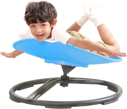 BABAMU Blue Egg Sensory Spinning Chair for Autistic Kids, 220lb Capacity