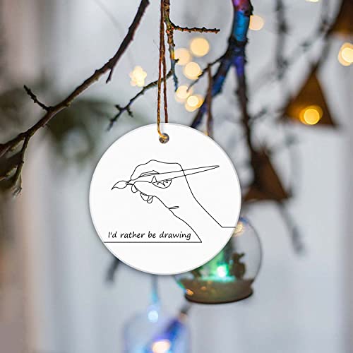 Christmas Tree Ornament 3 Inch Hanging Xmas Decorations, Gifts for Friends,Family,Drawing