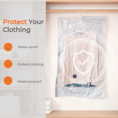 Vacbird Hanging Vacuum Storage Bags for Coats Closet 8 Combo