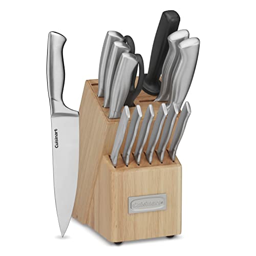 Cuisinart 15-Piece Professional Knife Set Natural Finish - Stainless Steel Kitchen Cutlery