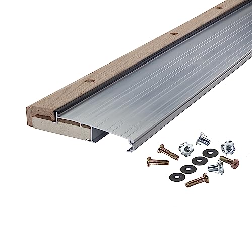 M-D Building Adjustable Aluminum & Hardwood Threshold - Silver, 5 5/8 x 36 in.