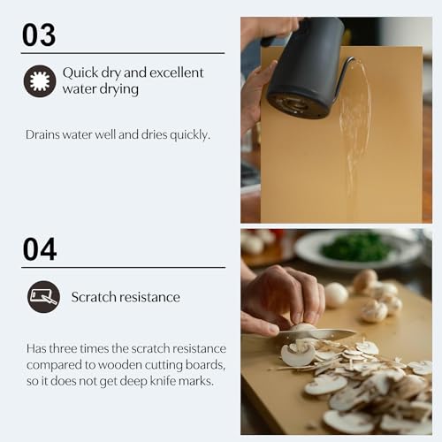 Asahi Rubber Cutting Board 16.5" x 9.8" Home Kitchen Use Japan NE05103