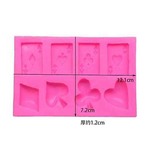 4 Aces Poker Playing Cards Hearts Diamonds Spades Clubs for Chocolate Fondant Cake Cupcake Topper Decor Gum PastePolymer Clay Candy Resin Silicone Mold Tool