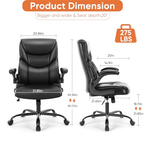 Sweetcrispy Inky 1-Pack Gaming Computer Desk Chair with Lumbar Support & PU Leather