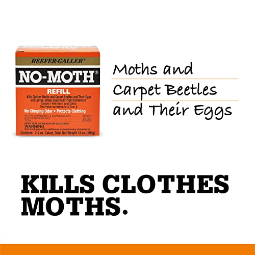 Reefer-Galler 6 Pack No Moth Closet Hanger Refills - Insect & Pest Protection
