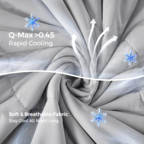 EASELAND Cooling Comforter Queen, Upgraded Double-Sided Q-MAX 0.45+
