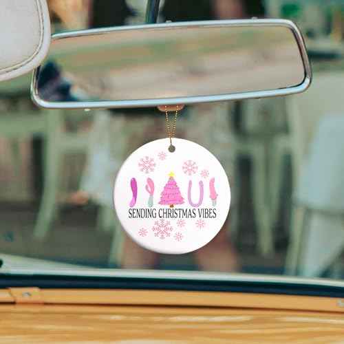 2025 Christmas Ornament - Sending Christmas Vibes Ceramic Ornament, Funny Christmas Ornaments, Naughty Ornaments for Adults, Hilarious for Adults