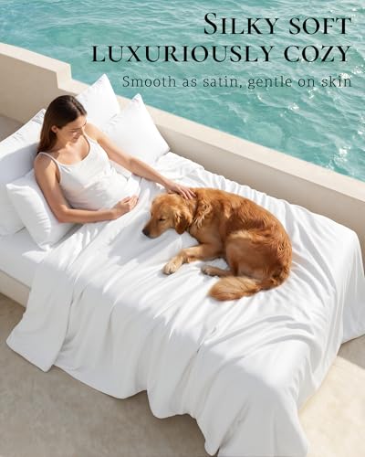Gofuch White King Cooling Comforter 106x90in - Breathable Summer Sleep Blanket