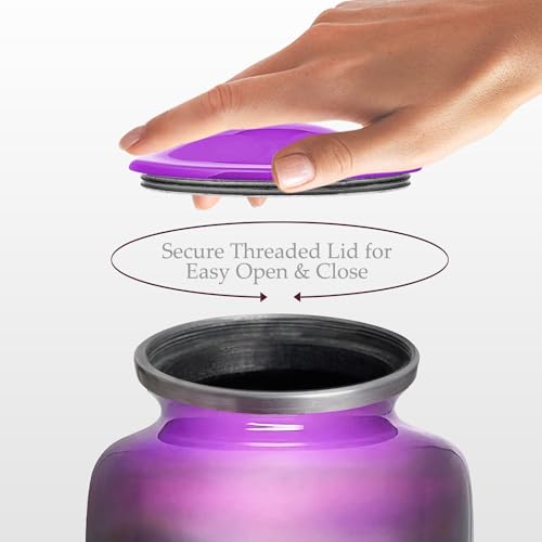 Adult Large Hummingbird Memorial Urn for Ashes - Purple Handcrafted Cremation Urn