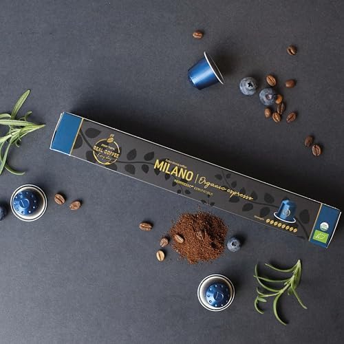 Organic Espresso Capsules for Nespresso - Strongest Arabica Coffee Pods, 100% Recyclable Aluminum, Fairtrade