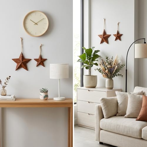 Mini Rusty Metal Barn Stars - 40 Pieces for Crafts & Decor, Two Sizes