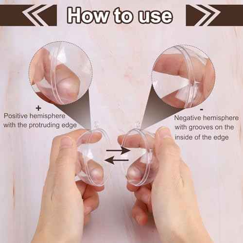 UXCELL 10 Pcs Clear Fillable Balls Ornament, 1 Inch Hanging Plastic Transparent Decor Balls for DIY Craft, Party, Wedding