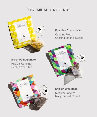 Assorted Tea Bags Sampler Set - Caffeinated & Herbal 50 Count with Variations