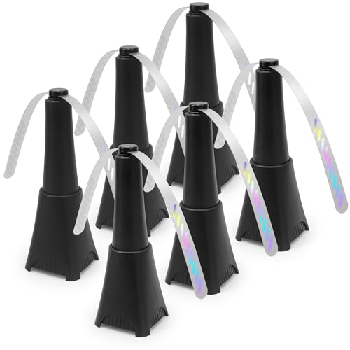 6 Pack Portable Battery-Operated Food Fans with Holographic Blades for Picnic and Party