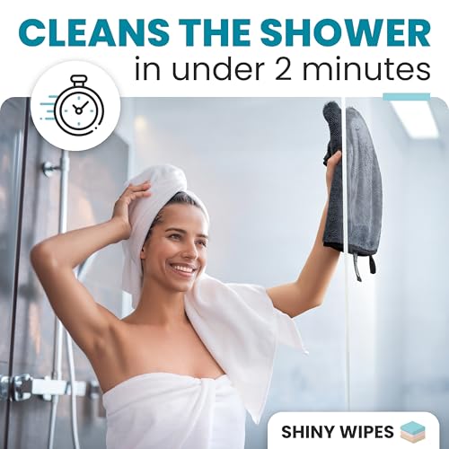 Shiny Wipes XL Drying Towel 4 Pack - Ultra Absorbent, Streak-Free Microfiber Cloth for Home & Bathroom Cleaning