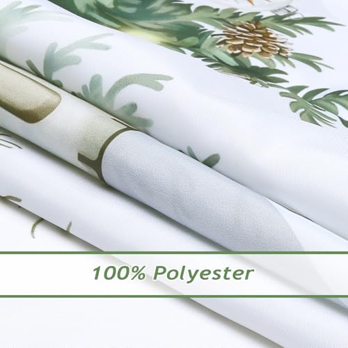 Cozzsnuge Farmhouse Christmas Shower Curtain 72x72 in with 12 Hooks