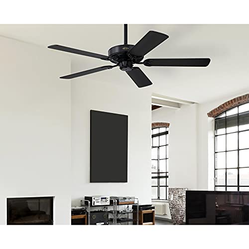 Black 52-Inch Ceiling Fan with Matte Finish - Contractor's Choice