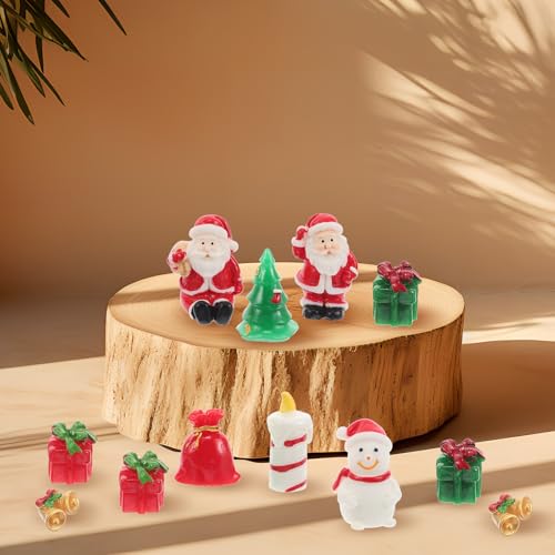 Happyyami 20pcs Christmas Miniature Ornaments Set - Resin Holiday Decorations for Tree & Holiday Decor