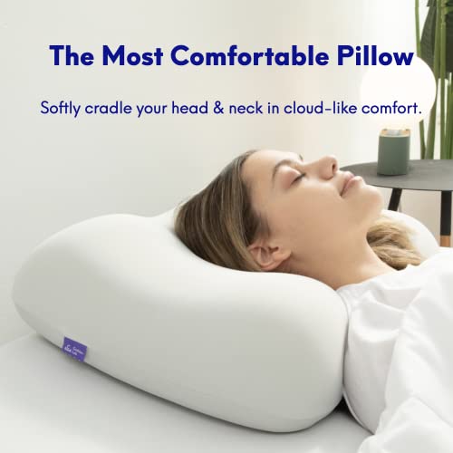 Deep Sleep Memory Foam Pillow for Side & Back Sleepers – Orthopedic Neck Support, Contour Design, Rejuvenating Rest, Calm Grey