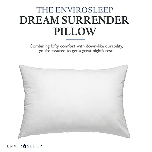 Queen Size Medium Support Hypoallergenic Pillow Set - 2 Pillows, Cotton Shell