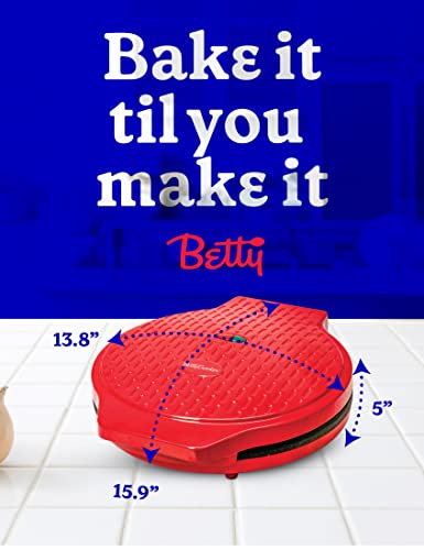 Betty Crocker 12-Inch Pizza Maker Plus Red Indoor Grill - BC-2958CR