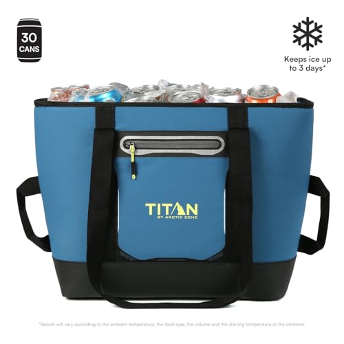 Titan 30 Can Cooler Tote Marine Blue - Keeps Ice Up to 3 Days