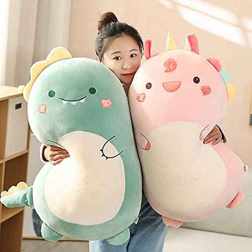 Dinosaur Plush Hugging Pillow Cute Stuffed Animal Plush Toy Soft Cartoon Plushie Sleeping Pillow for Kids(Dinosaur, 45cm/17.71in)