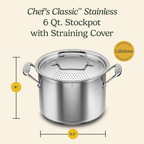 Cuisinart 766S-22 6.3 Qt. Stainless Steel Pasta Pot with Straining Cover