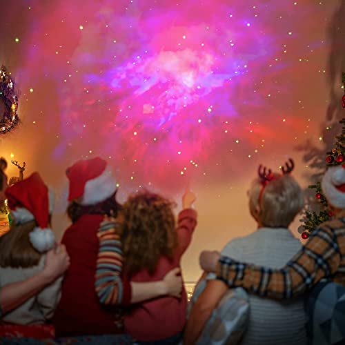 Kids Astronaut Star Projector Night Light White - Galaxy Space Lamp with Remote & 8 Nebula Effects