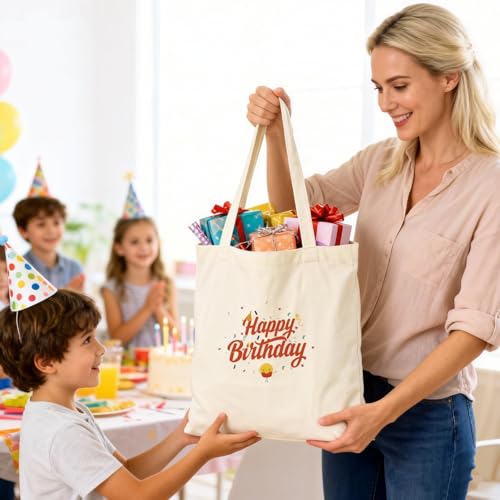 Bulk Canvas Tote Bags 14x15 Inches Natural Color 24 Pack - Heavy Duty, Reusable, Customizable
