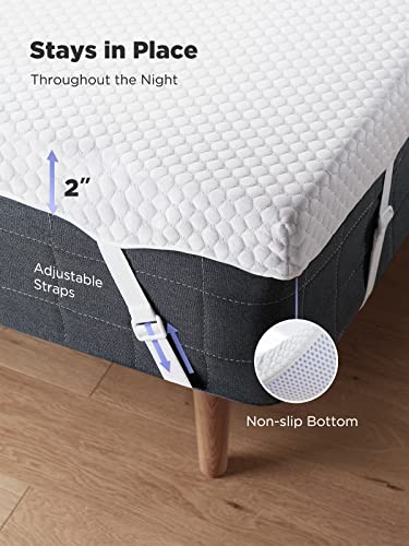 PERLECARE Twin 3-Inch Gel Memory Foam Mattress Topper with Cover