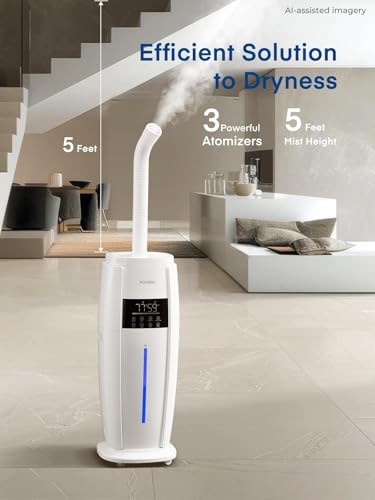 Large Room Humidifier 18L Capacity Triple Mist for Up to 1500 Sq.Ft