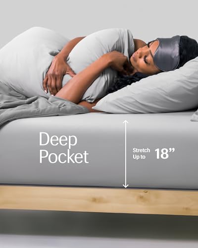 Evercool Cooling Fitted Sheet for Hot Sleepers - Full Size, Light Gray
