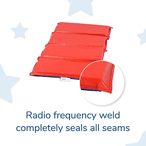 Children's Toddler Nap Mat - Waterproof Foldable 4-Section Bed for Daycare