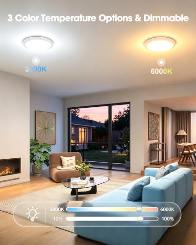 Supokeh 2 Pack Rechargeable Ceiling Lights with Motion Sensor and Magnetic Mount – White