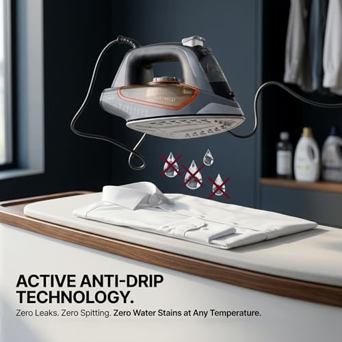 Bartnelli Pro 1700W Heavy-Duty Steam Iron with Ceramic Soleplate & Auto Shut-Off