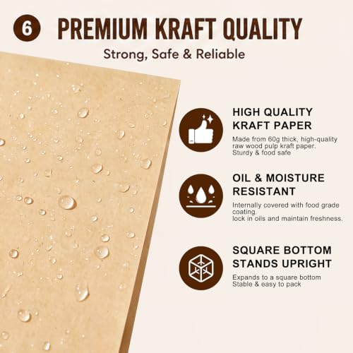 Yellow 200 Pack Large Sourdough Bread Bags with Tin Tie & Stickers - Rustic Bakery Supplies