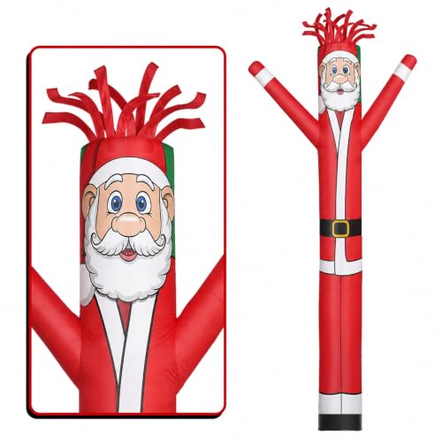 GOODENY 10FT Tall Santa Claus Inflatable Tube Man Wacky Wavy Dancing Sign for Outdoor Christmas Decoration - Santa-10FT