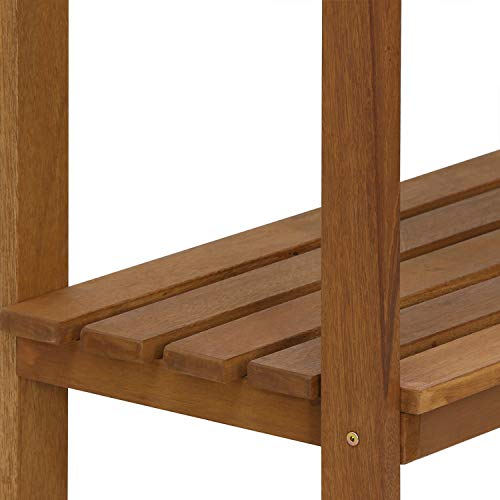Furinno Tioman 3-Tier Outdoor Potting Bench with Storage Shelf - Natural