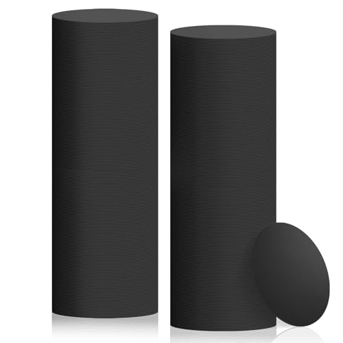 Disposable Paper Coasters 1000 Pcs Black 4-Inch Drink Coasters for Bars & Events - Black