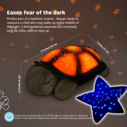 Cloud b Twilight Turtle Green Night Light Star Projector with 3 Colors & Auto-Shutoff