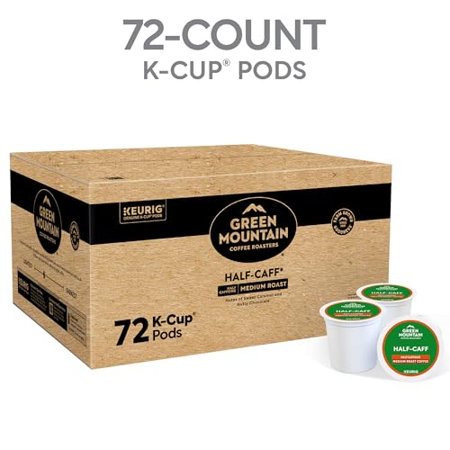 Green Mountain Coffee Roasters Half Caff K-Cup Pods - Medium Roast, 72 Count
