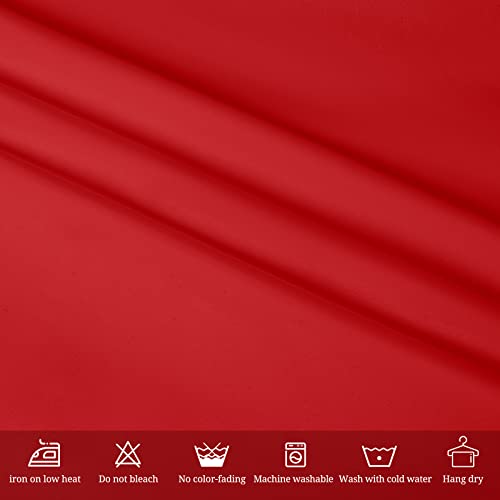 Red Round Polyester Tablecloth 120 Inch, 10 Pack - Reusable & Wrinkle-Resistant