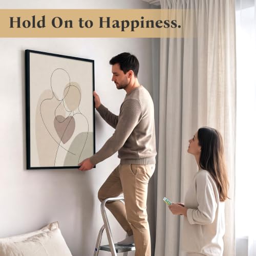 Lavezee Black 24x36 Poster Frame Wall Art Photo Display - Durable Metal