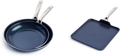 Blue Diamond Cookware Nonstick Frying Pan Set - 9.5" & 11" Skillets | PFAS-Free, Dishwasher Safe, Oven Safe