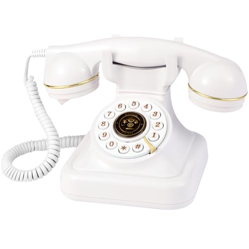 Retro Audio Guest Book Phone for Weddings & Parties - White
