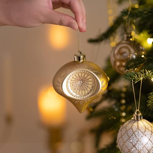 Valery Madelyn White Gold Christmas Tree Decorations Set 100pcs - Modern Holiday Ornaments