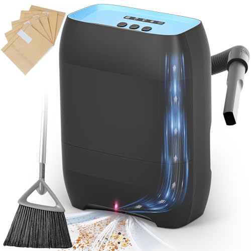 Hiwoor Blue Touchless Automatic Vacuum & Dustpan for Salons – Electric Hair & Debris Cleaner