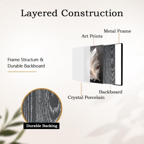 MuSeek 3-Piece Framed Abstract Wall Art Set 16x24 Inches Modern Living Room Decor